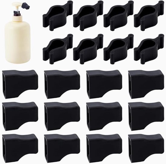 34 Stuks Pompsluiting met 2 Stijlen - Inclusief 17 Stuks Pompkop - Voor Koffiesiroop, Lotion, Shampoo - Thuis, Reizen en Kamperen - Zwart