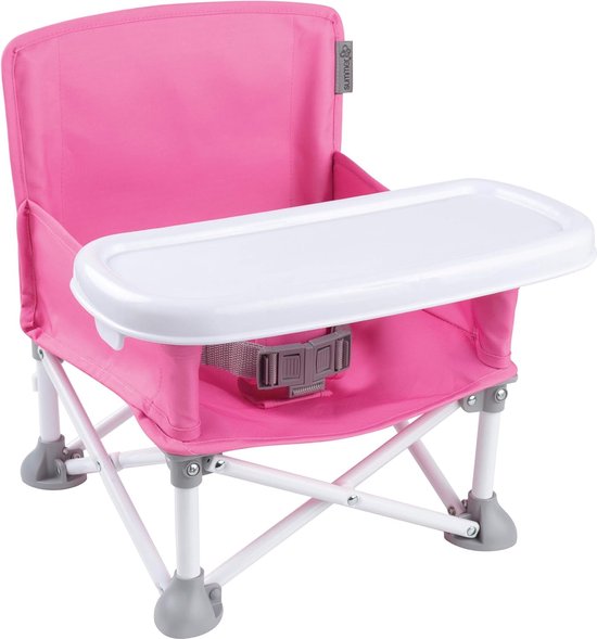 360 Living - Kinderstoel Inklapbaar - Roze - Eetstoel Baby - Kinderzetel - Camping Kinderstoel Inklapbaar met Eetblad - Kinder Eetstoel van 360 Living