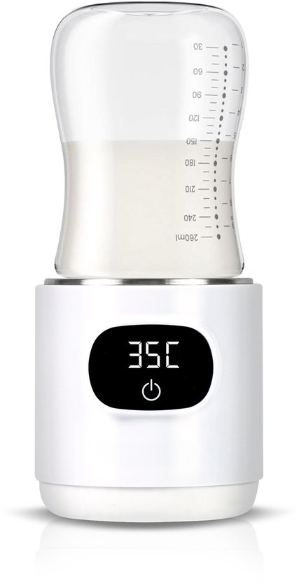 3Babies® Compacte Baby Flessenwarmer - Draagbaar (onderweg & thuis) - USB Oplaadbaar - Draadloos - Bottle Warmer - Inclusief 5 Adapters - Philips Avent, Difrax, Dr.brown's, Tommee Tippee, CHICCO, SpeCtra, Bebe Confort, NIP, Medela, Alvar, NUK, MAM van 3Babies®