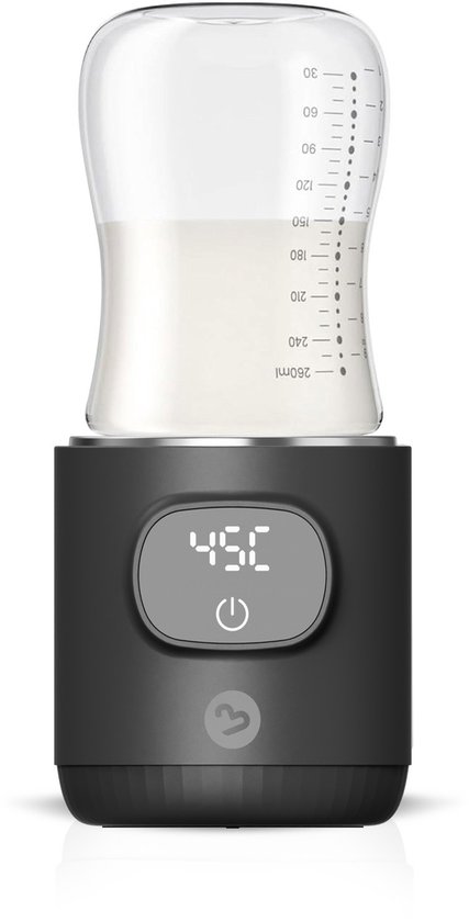 3Babies® Compacte Baby Flessenwarmer - Draagbaar - USB Oplaadbaar - Draadloos - Bottle Warmer - Inclusief 3 Adapters - Philips Avent, Difrax, Dr.brown's, Tommee Tippee, Medela - Zwart van Merkloos