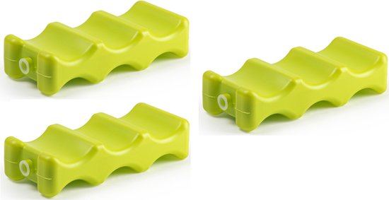 3x stuks koelelementen voor speciaal voor blikjes 22 x 9 cm van Sunware