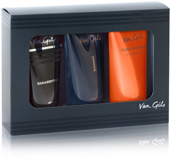 3x Van Gils Geschenkset Douchegels Van Gils I 150 ml, Basic Instinct 150 ml en Strictly for Men 150 ml 1 set van Van Gils