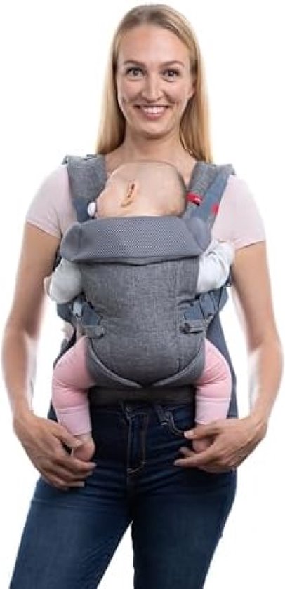 4-in-1 draagzak van pasgeborene tot peuter - Alle posities draagzakken van pasgeborenen - voor en achter dragen draagzakken - inclusief 2-in-1 bandana-slabbetje van Lictin