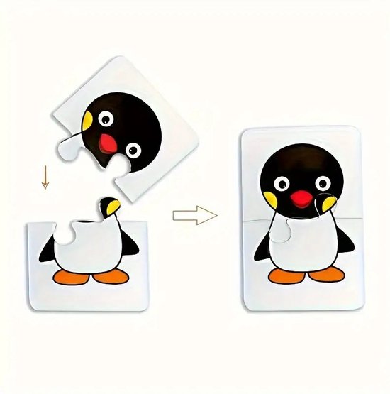 4-in-1 Educatieve Puzzelset voor Kinderen - Dagelijkse Voorwerpen, Voertuigen, Groenten, Fruit en Dieren - 64-delige Match Puzzel - Ontwikkeling van Hand-oog Coördinatie en Cognitieve Vaardigheden - Geschikt voor Kinderen van 0-3 Jaar van $