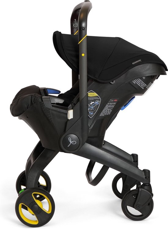 4-in-1 Kinderwagen Combi Set met Autostoel, Reiswieg & Buggy - Inclusief Organizer Tas- All Terrain Kinderwagen met Luchtbanden - Inklapbaar Reissysteem vanaf Geboorte tot 20 kg (0-3 jaar) - Zwart van Merkloos