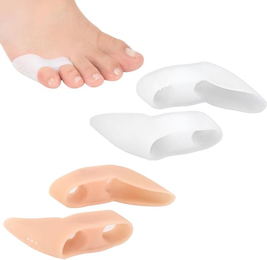 4 paar kleine teenscheiders voor kromme kleine tenen, teencorrectie en comfort, 2 kleuren beschikbaar