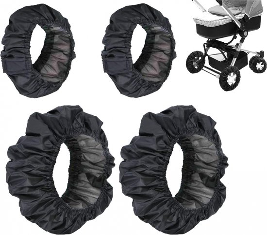 4 Stuks - Wielafdekkingen voor baby's - Kinderwagen - Buggy accessoires - Wielafdekkingen kinderwagen - wielafdekkingen rolstoelen - Waterdichte - Vuilafstotende - Kinderwagen wielen beschermhoezen van Yolannah
