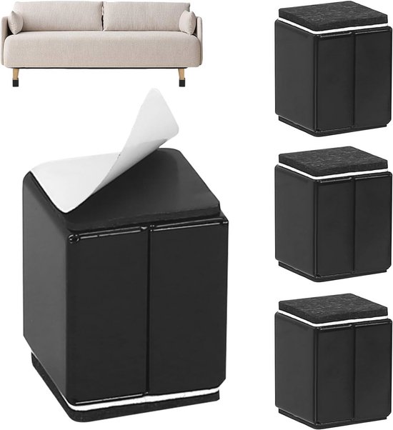 4 Stuks Zelfklevende Meubelverhogers 3,8 cm - Meubelverhogers voor Banken, Tafels en Stoelen van Merkloos