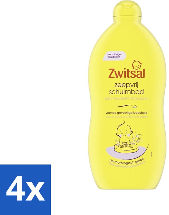 4 x Zwitsal - Schuimbad - Zeepvrij - Huidvriendelijk - 700 ml - Zwitsal Bad - Baby Bad - Babyzeep - Babyhuid - Milde Babyzeep van Zwitsal
