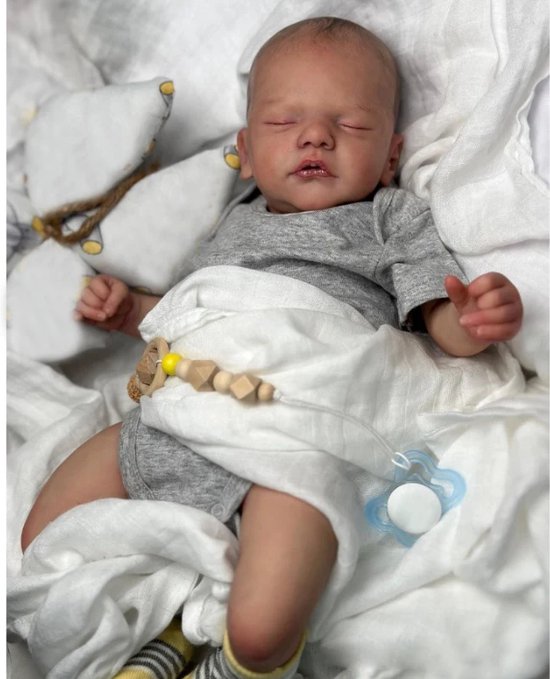 45cm al herboren baby pasgeboren formaat levensechte zachte knuffel baby 3d schilderij huid met zichtbare aderen van NPKCOLLECTION