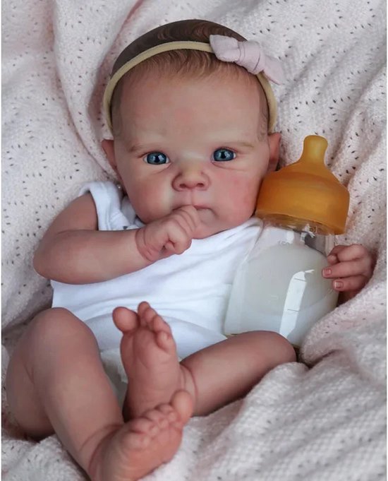 45cm pasgeboren baby volledig lichaam vinyl siliconen levensechte baby meerdere lagen schilderen 3D huid met zichtbare aderen van NPKCOLLECTION