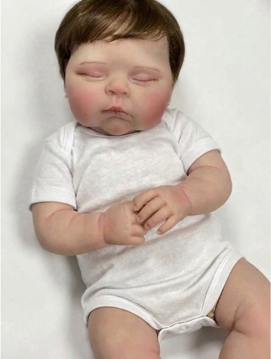 48 cm Reborn babypoppen met 3D-huid, meerlaagse beschildering met zichtbare aderen, siliconen baby van NPK Collection