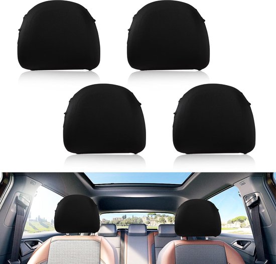 4stuks - Autohoofdsteunhoezen - Universele - Auto Interieur Stoel Accessoires Beschermhoezen - Autohoofdsteunhoes set - interieur auto accessoires - hoofdsteunbescherming van Merkloos