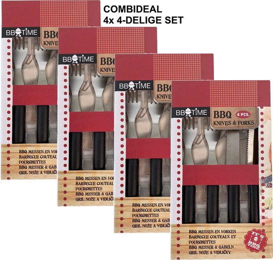 4x een bbq set van $