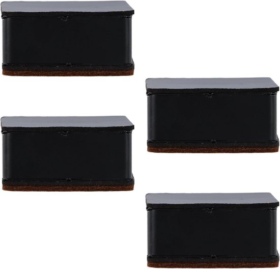 4x Zelfklevende Meubelverhogers 3 cm - Sterk Koolstofstaal - Geluidsarm - Voor Bed, Bank en Bureau