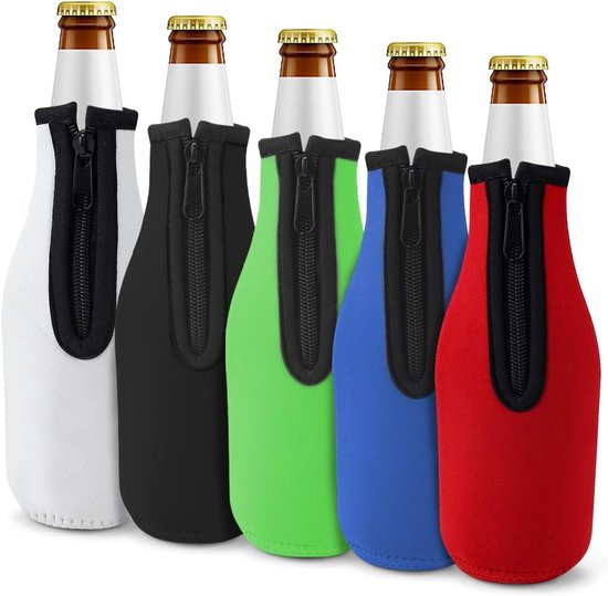 5-delige 300ml Flessenkoeler voor Bier, Isolerende Koeler voor Blikjes, Ideaal voor Drankjes en Feestjes