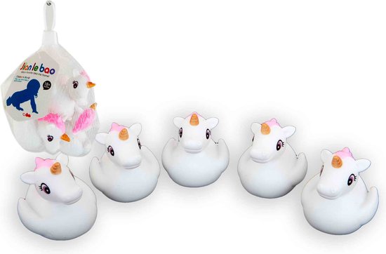 5 Eenhoorn badfiguren in net 8490 van goki