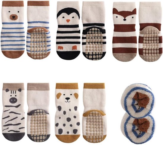 5 Paar Baby Kinder Sokken Winter Met Antislip Grip Dikke Thermische Sokken