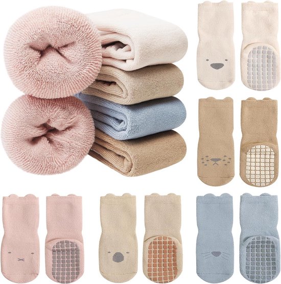 5 Paar Baby Sokken Anti-Slip Winter Dikke Katoen voor Kruipers en Peuters van Merkloos