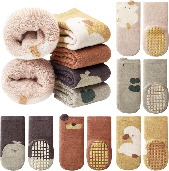 5 Paar Baby Sokken Winter Antislip Katoen Thermisch Warm met Donsvoering van Merkloos