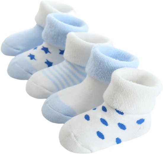 5 paar baby wintersokken - dikke thermische katoenen sokken van Merkloos
