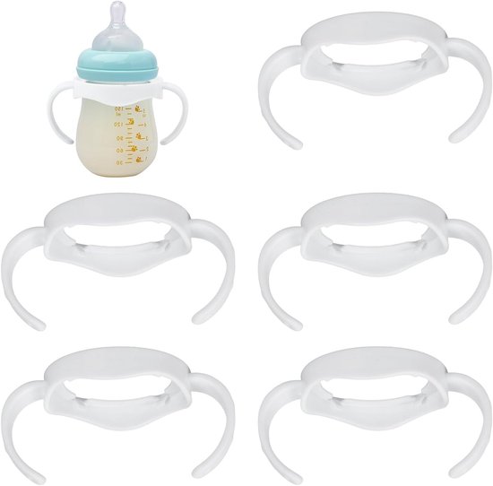5 Stuks Babyfles Handvatten - Lichtgewicht Plastic Handgrepen voor Gemakkelijk Voeden met Babyflessen, Grip en Comfort voor Baby's