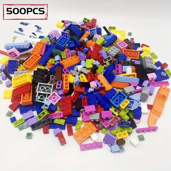 500-delige Klassieke Bouwstenen Set – Creatief en Educatief Constructiespeelgoed voor Kinderen – Hoogwaardige ABS Stenen in Gemengde Kleuren – Compatibel met Lego van $