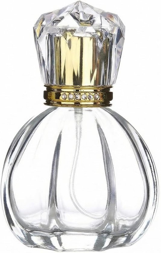 50Ml 1.7oz Vintage Pompoen Vorm Spray Fles Lege Hervulbare Clear Glas