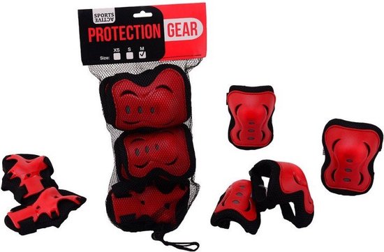 6 beschermingsset rood/zwart 20269 van Nijdam