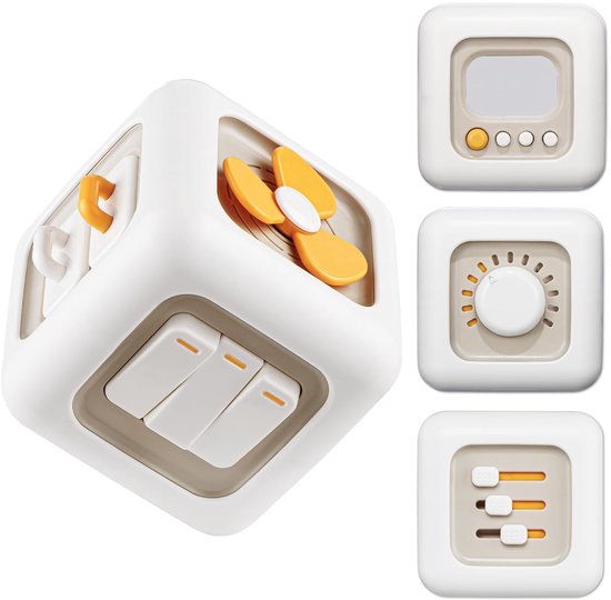 6-In-1 Activiteitenkubus - Sensorisch Speelgoed Voor Peuters Van 1-3 Jaar - Montessori-Speelgoed Vanaf 1 Jaar - Reisspeelgoed Voor 12-18 Maanden - Baby-Activiteitenkubus Als Verjaardagscadeau Voor 1-Jarigen van Merkloos