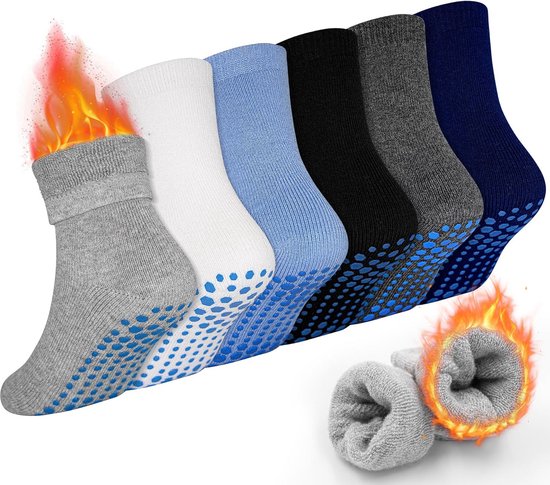 6 Paar Antislip Sokken voor Peuters en Kinderen 1-7 Jaar - Dikke Warme Winter Sokken van Merkloos