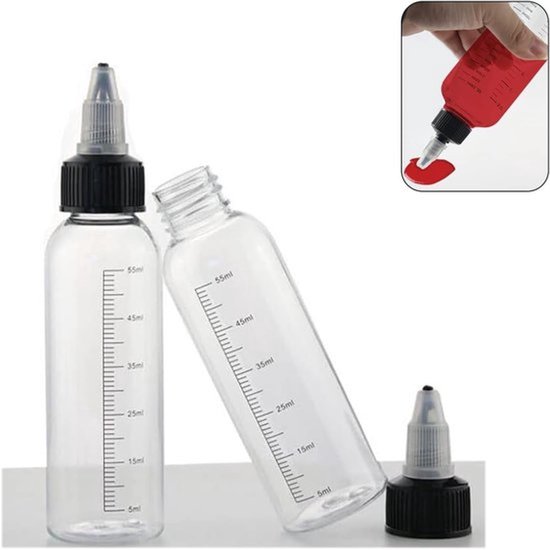 6-pack transparante knijpflessen 230 ml met schaalverdeling voor sauzen - ideaal voor ketchup, mosterd en olijfolie