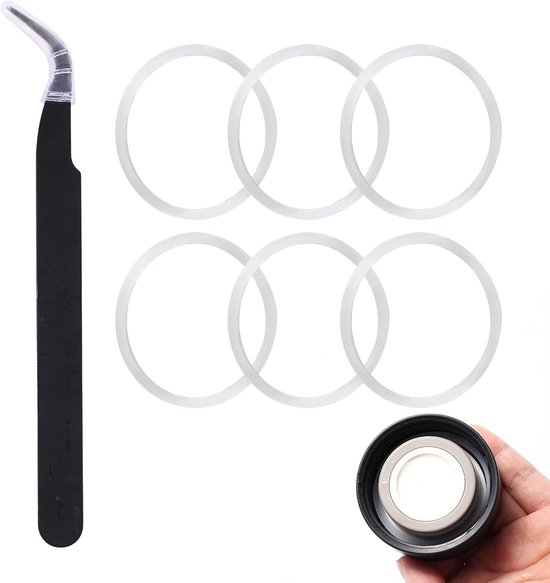 6 Stuks Siliconen O-Ringen voor Waterfles, Vervanging van Brede Mondpakking met Pincet Vervangende Waterflespakkingen voor HydroFlask 12/16/24/32/40 oz Flessen