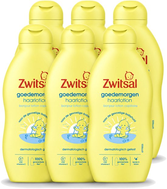 6 x Zwitsal - Goedemorgen Haarlotion - Verfrissend & Verzachtend - 200 ml - Voordeelverpakking - 6 stuks