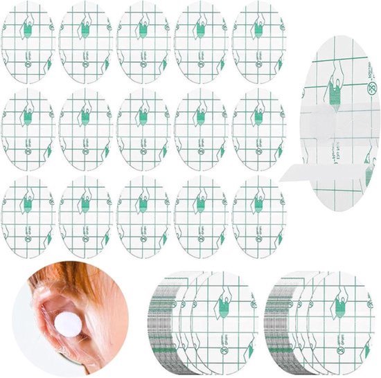 60 stuks waterdichte stickers voor kinderoren, oorafdekking zwembad, kinderen, douche en zwemmen, surfen - transparant, ultradun, bescherming