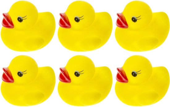 60x Badeend geel badspeelgoed 3 cm - Speelgoed - Badspeeljes - Badeendjes van $