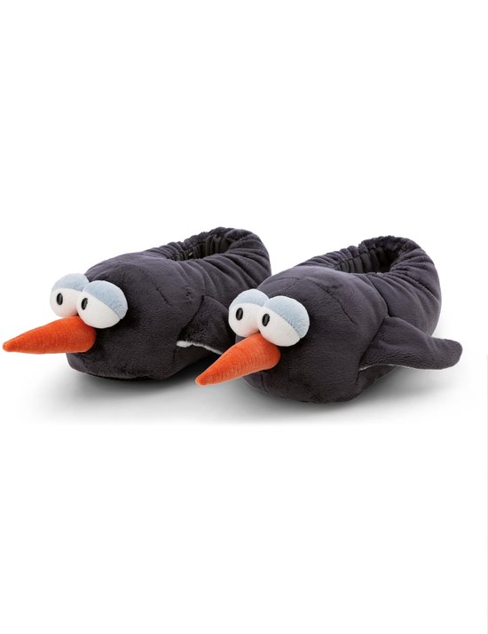 62361 Teckel-pantoffels, maat 40-43 (L), bruin, warm knuffeldier pantoffels van pluche voor kinderen en volwassenen, dierenschoenen met antislipzool, slippers