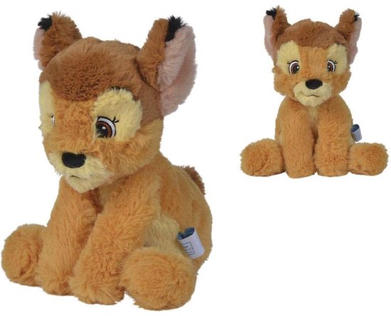 6315870298 - Disney Super Soft Bambi, 25 cm pluche dier, geschikt voor de eerste levensmaanden, knuffeldier