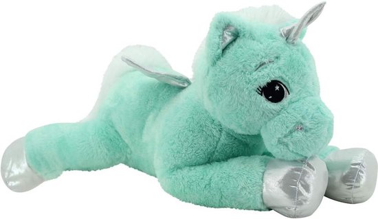 65 cm eenhoorn pluchen knuffel in turkoois-mint zacht betoverend knuffeldier voor kinderen vanaf 0 jaar