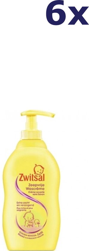 6x Zwitsal Wascreme - Pompje Zeepvrij 400 ml van Zwitsal