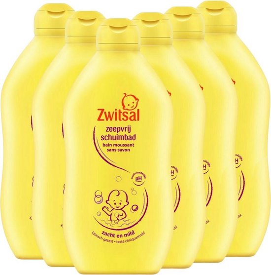 6x Zwitsal Zeepvrij Schuimbad 400 ml