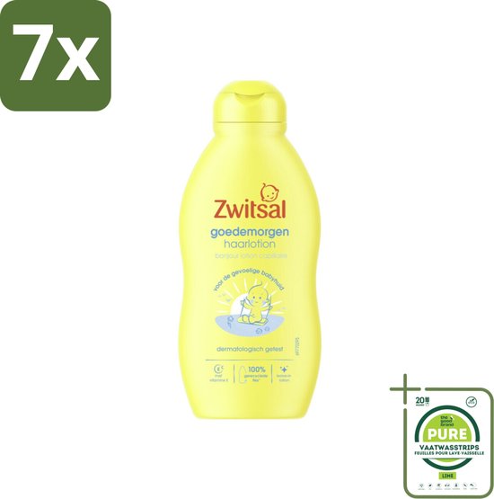 7 x Zwitsal - Goedemorgen Haarlotion - Verfrissend & Verzachtend - 200 ml - Grootverpakking - Baby Haar Lotion - Baby Haar Verzorging - Zwitsal Baby - Vitamine E - Baby Shampoo
