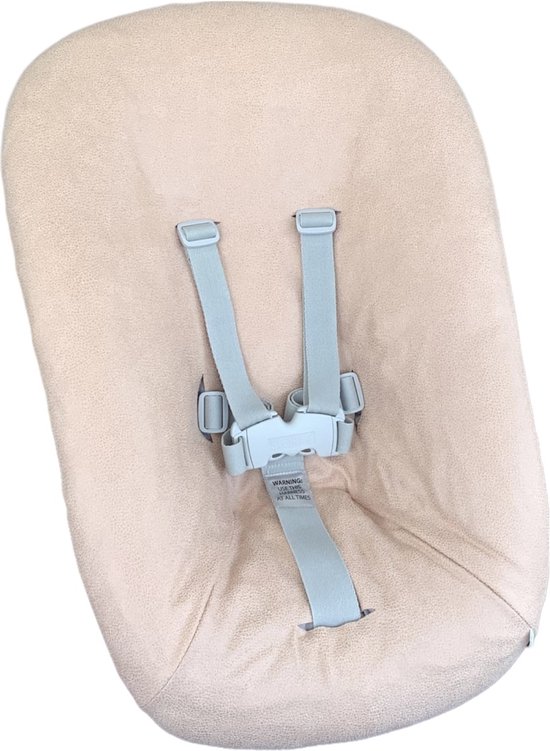 #72 Newborn hoes, Licht zalm suéde look, Stokke Tripp Trapp. Ook geschikt voor Kidsmill Up. van Ukje