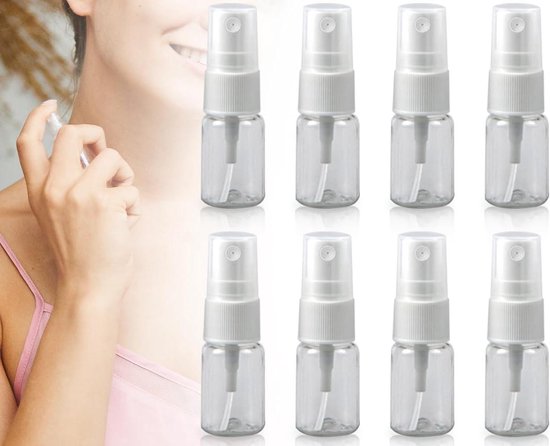 8 stuks 10 ml kleine spuitflessen voor cosmetica en parfum - Draagbare verstuivers - Mini flesjes om te vullen