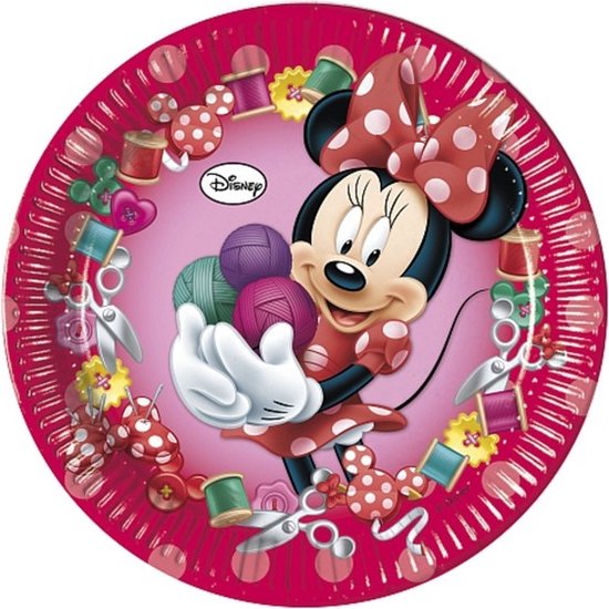 8x "Minnie Sweet "- Papier karton bord  23cm van Procos