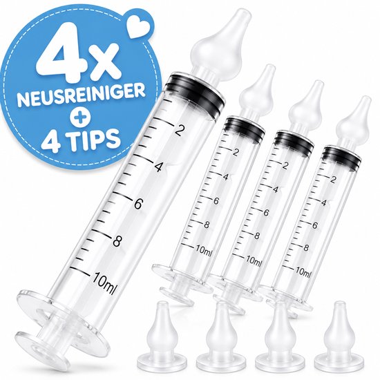 8x Neusreiniger Baby - voor Verstopte Neusjes - Neuszuiger, Neuspeer en Snotzuiger Baby