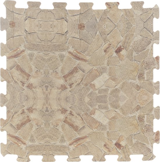 8x stuks Foam puzzelmat zwembadtegels/fitnesstegels steen 50 x 50 cm van Avento