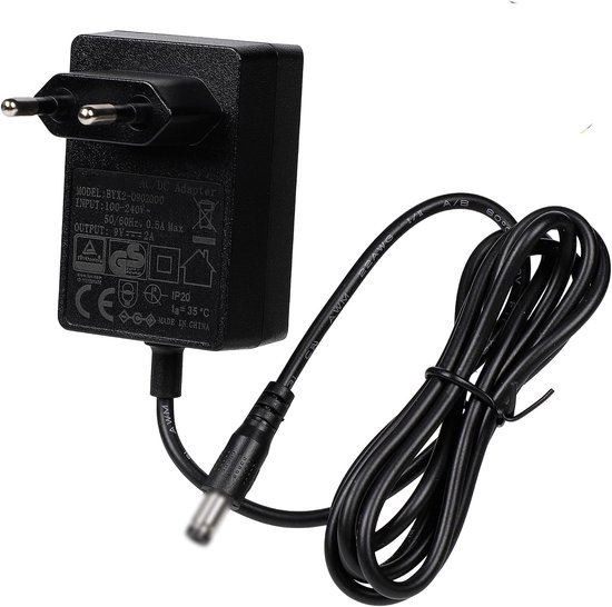 9 V 2 A voedingsadapter oplader compatibel met Casio ToneBank Piano Keyboard CTK120 CTK520L HT-700 LD-50 LK-30 MA-150 MT-205 PRO-100 WK-110 LK-33 LK-70S CT-410V LK-300TV