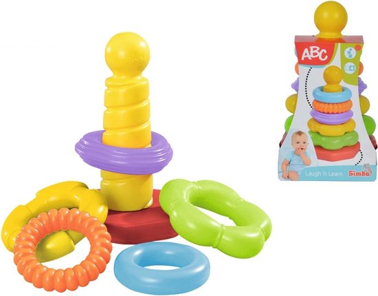 ABC - Stapelring - 0 tot 36 maanden - Vormenstoof van ABC