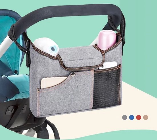 Achilles Kinderwagen organizer licht groene - Buggy tas Organizer - Wandelwagen organizer - luiertas van achilles